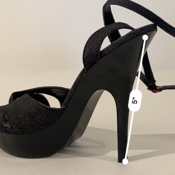 Aldo Denim Peep Toe Stiletto Heels Size 40 (US size 10) - Picture 7 of 7